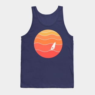 Windsurfing sunset waves Tank Top